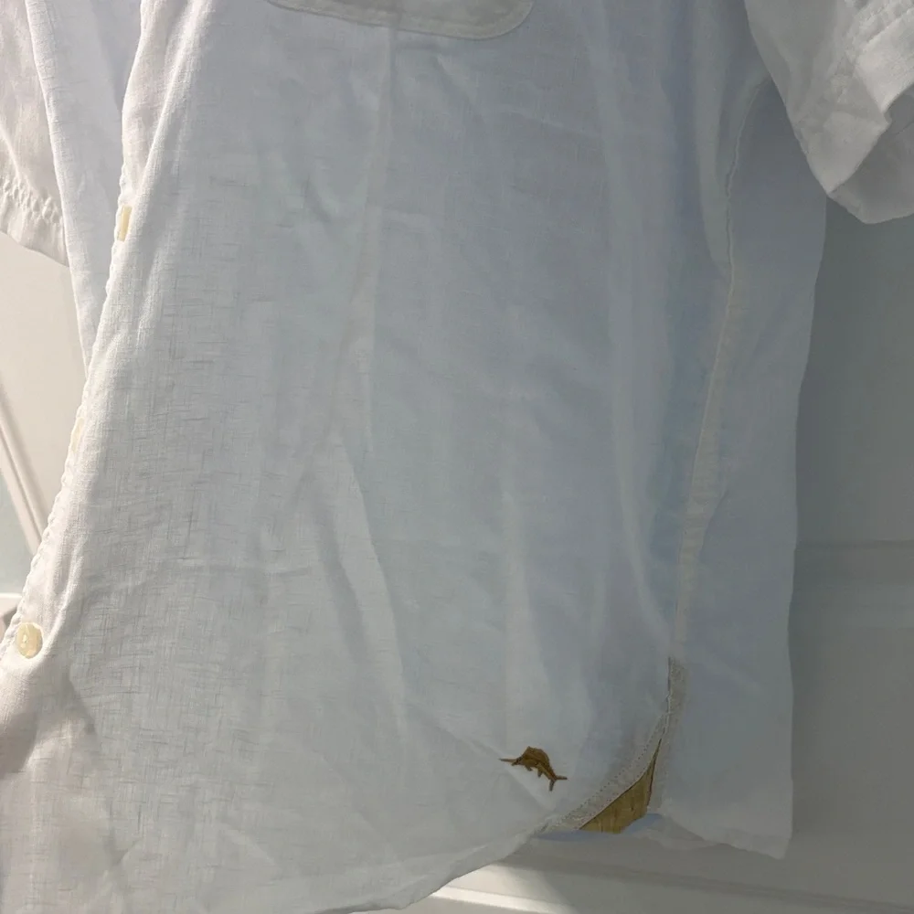 Tommy Bahama White Casual Button Down Shirt - Picture 2 of 5